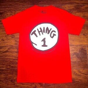 Universal Studios Thing 1 Red Cat in the Hat Adult Size S Cotton